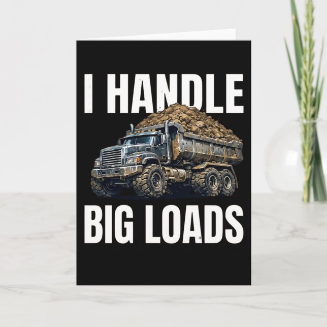 Funny Truck Driver I Handle Big Loads Blue Collar Kort (Framsida)