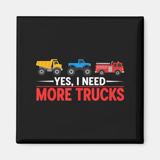 Funny Truck Lover Humor Ckup Enthusiast Diesel Tor Magnet (Framsidan)