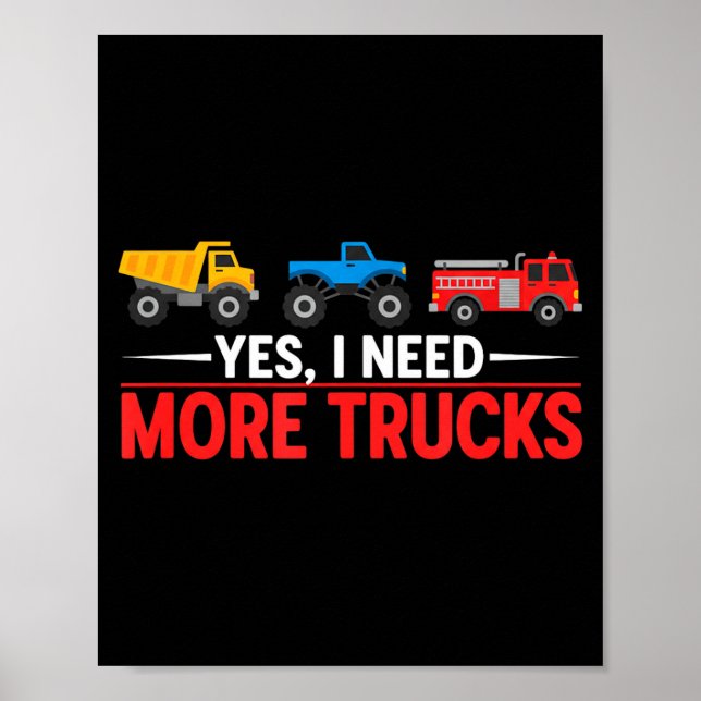 Funny Truck Lover Humor Ckup Enthusiast Diesel Tor Poster (Framsidan)