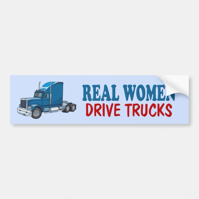 Funny Trucker Bumper Sticker Bildekal (Framsidan)