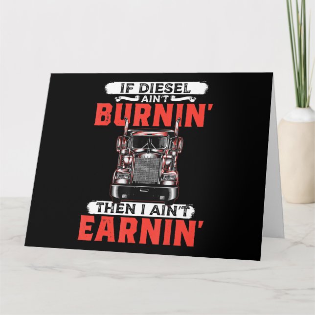 Funny Trucker Driver Trucking Manar Gift Kort (Framsida)