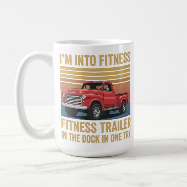 Funny Trucker Pun Fitness Whole Trailer in The Doc Kaffemugg (Vänster)