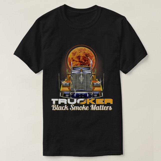 Funny Trucker Tractor Trailer 18 Wheeler T Shirt (Design framsida)