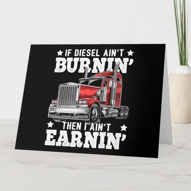 Funny Trucker Trailer Lastbil Driver Gift Kort (Framsida)