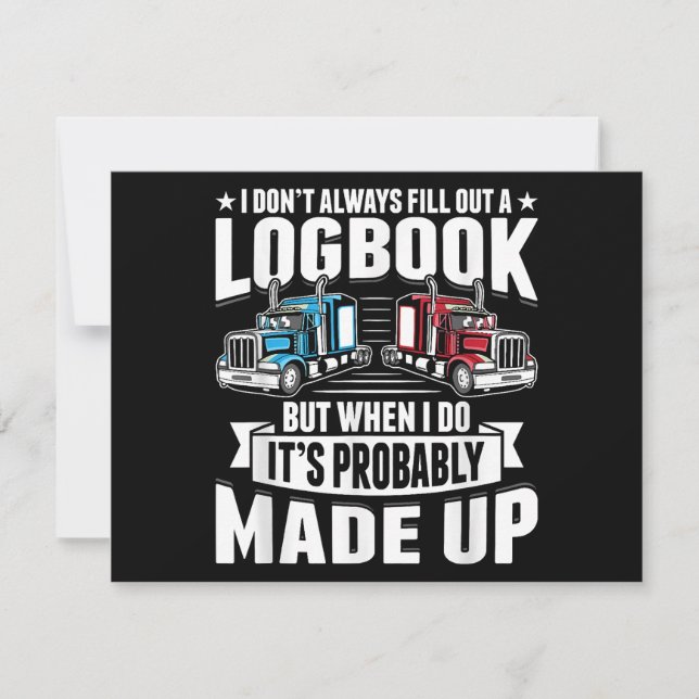 Funny Trucker Trucking Humor Tractor Trailer Lastb (Framsida)