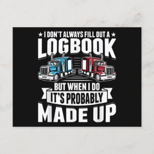 Funny Trucker Trucking Humor Tractor Trailer Lastb Tilläggskort