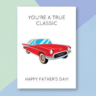 Funny True Classic Car Pun Fars dag Card Kort