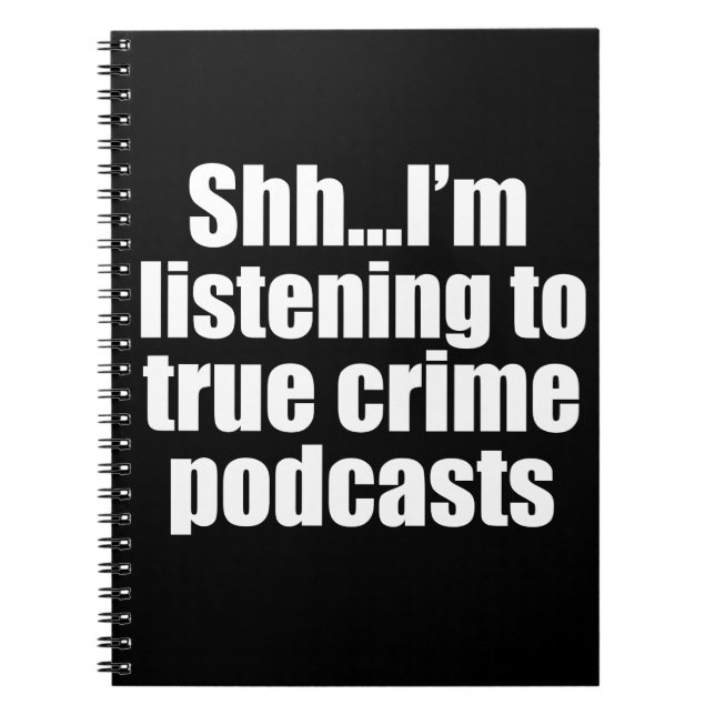 Funny True Crime Podcast Fläkt Anteckningsbok (Framsidan)
