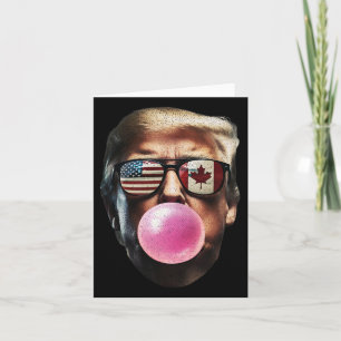 Funny Trump 45 47 USA och Kanada Flagga Gles Kort