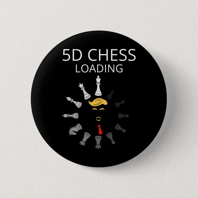 Funny Trump 5d Chess Loading Sarcastic Political H Knapp (Framsida)