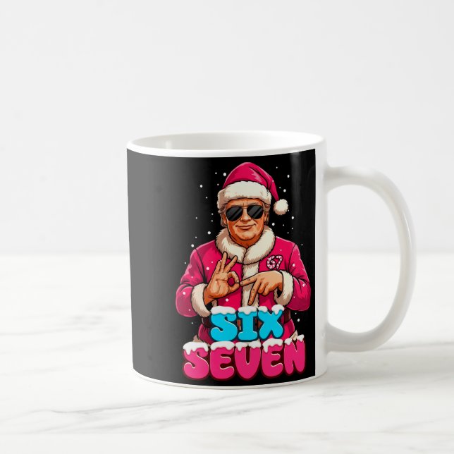 Funny Trump 67 Meme Costume Six Seven Christmas Sa Kaffemugg (Höger)