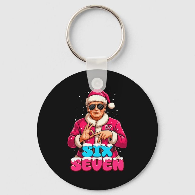 Funny Trump 67 Meme Costume Six Seven Christmas Sa Nyckelring (Framsida)