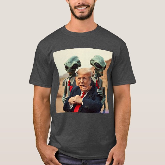 Funny Trump - Alien Abduction T Shirt (Framsida)