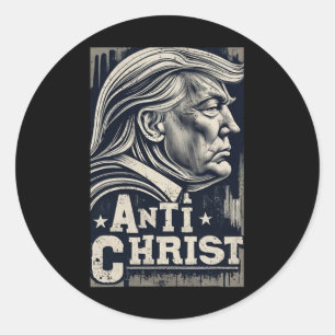 Funny Trump Anti Jesus Christian Faith Tee Runt Klistermärke