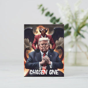Funny Trump Antichrist vald One Vykort