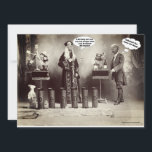 Funny Trump Biden 1910 Magic Act Birthday Card<br><div class="desc">Ytterligare en underbar vintage bild-circa 1910 som vi på ett skickligt sätt har överträffat ordförandena Trump och Biden. Du kan fritt byta text var som helst på kortet till kostym när du vill och smakar. Dina vänner kommer att få ett kryp ur det här humoristiska vintagen-kortet. Låt dig skapa och...</div>