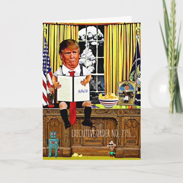 Funny Trump Birthday Card - Executive Order Kort (Framsida)