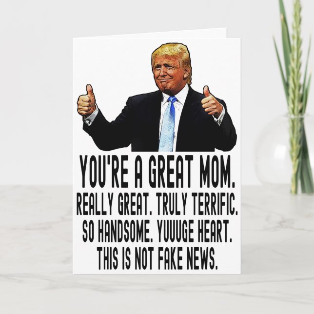Funny Trump Birthday Card för Mamma, Mors dag Kort (Framsida)