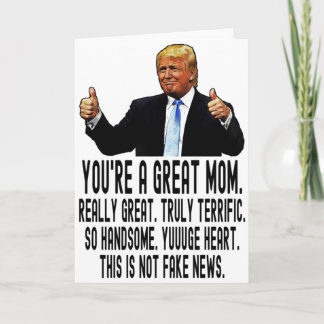 Funny Trump Birthday Card för Mamma, Mors dag Kort
