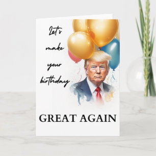 Funny Trump Birthday Card Kort