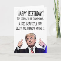 Funny Trump Birthday Card - Politiskt humor MAGA
