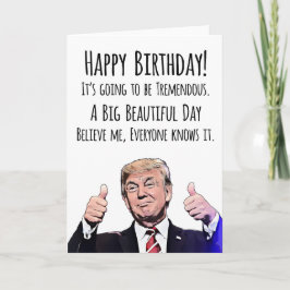 Funny Trump Birthday Card - Politiskt humor MAGA Kort