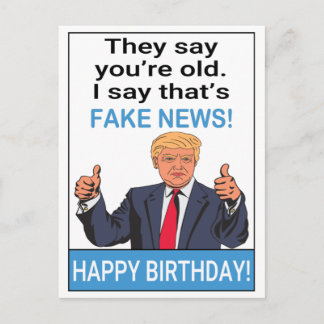 Funny Trump Birthday Gift Vykort