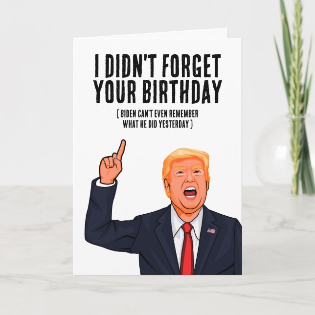 Funny Trump Birthday Kort (Framsida)