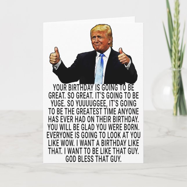 Funny Trump Birthday Kort (Framsida)