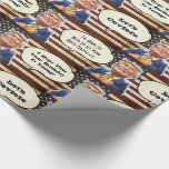 Funny Trump Birthday Presentpapper<br><div class="desc">En lustig födelsedagskalas papper med Trump och roliga citat: "Jag kommer att behöva se ditt födelsebevis" "Låt oss Covfefe" och sist,  men inte minst... "Jag hoppas att din födelsedag är en underbar födelsedagspressning som är papper som säkert kommer att göra din gåva utstående och mottagarens käbbel :)</div>
