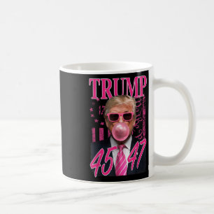 Funny Trump Bubble Gum 1776 Rosa Flagga Kaffemugg