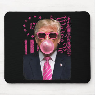 Funny Trump Bubble Gum Rosa USA flagga Musmatta