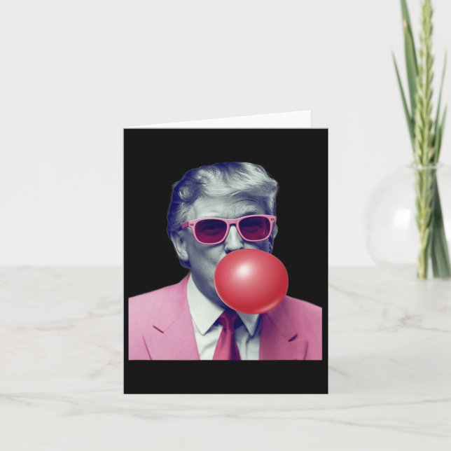 Funny Trump Bubble Gum Yum Gifts Kort (Framsida)