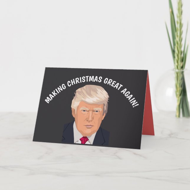 FUNNY TRUMP CHRISTMAS CARDS HELGKORT (Framsida)