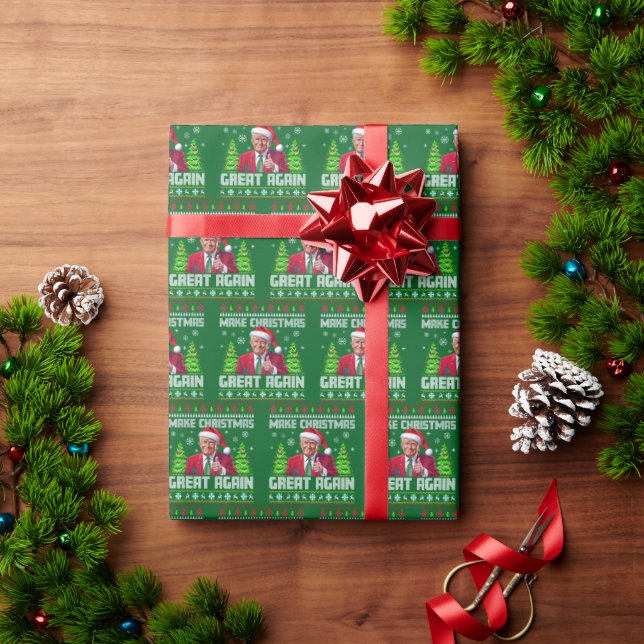 Funny Trump Christmas Gift Wrapping Paper Presentpapper (Julgåva)