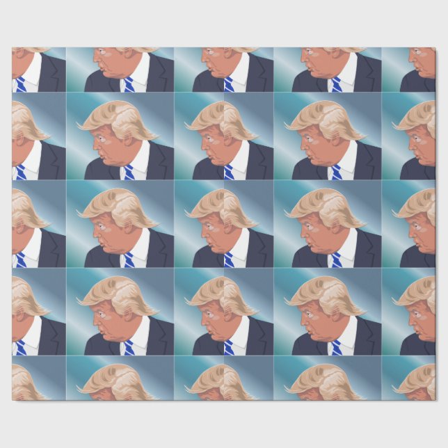 FUNNY TRUMP CHRSTMAS Wrapping Papper Presentpapper (Seam)