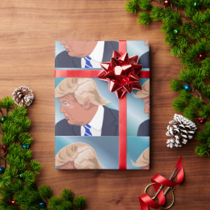 FUNNY TRUMP CHRSTMAS Wrapping Papper Presentpapper