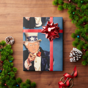FUNNY TRUMP CHRSTMAS Wrapping Papper Presentpapper