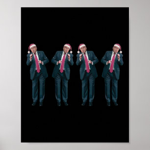 Funny Trump Dance jultomte Ugly Sweater Xma Poster