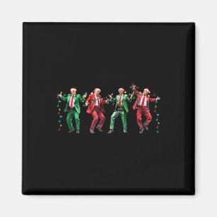 Funny Trump Dance Jultomten jul Julafton Magnet