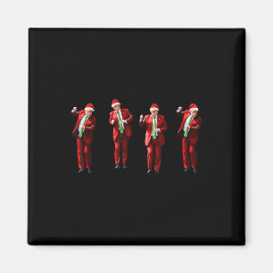 Funny Trump Dance Jultomten jul Julafton Magnet