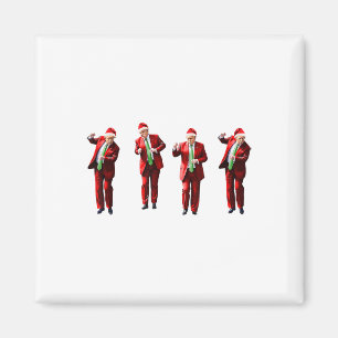Funny Trump Dance Jultomten jul Julafton Pajam Magnet