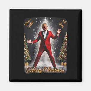 Funny Trump Dance Jultomten jul Julafton Pajam Magnet