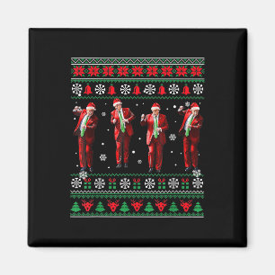 Funny Trump Dance Jultomten jul Julafton Pajam Magnet