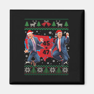Funny Trump Dance Jultomten jul Julafton Pajam Magnet