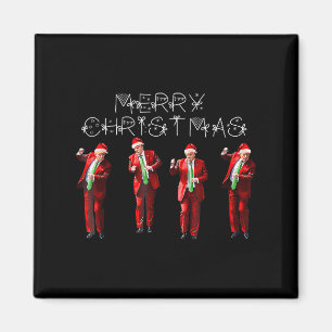 Funny Trump Dance Jultomten jul Julafton Pajam Magnet