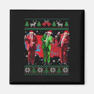 Funny Trump Dance Jultomten jul Julafton Pajam Magnet