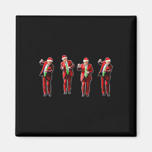 Funny Trump Dance Jultomten jul Julafton Pajam Magnet