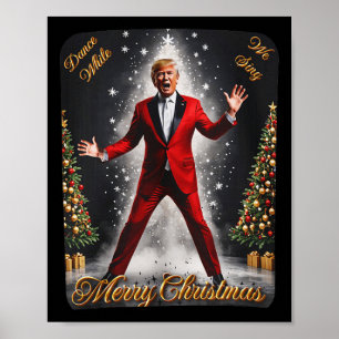 Funny Trump Dance Jultomten jul Julafton Pajam Poster
