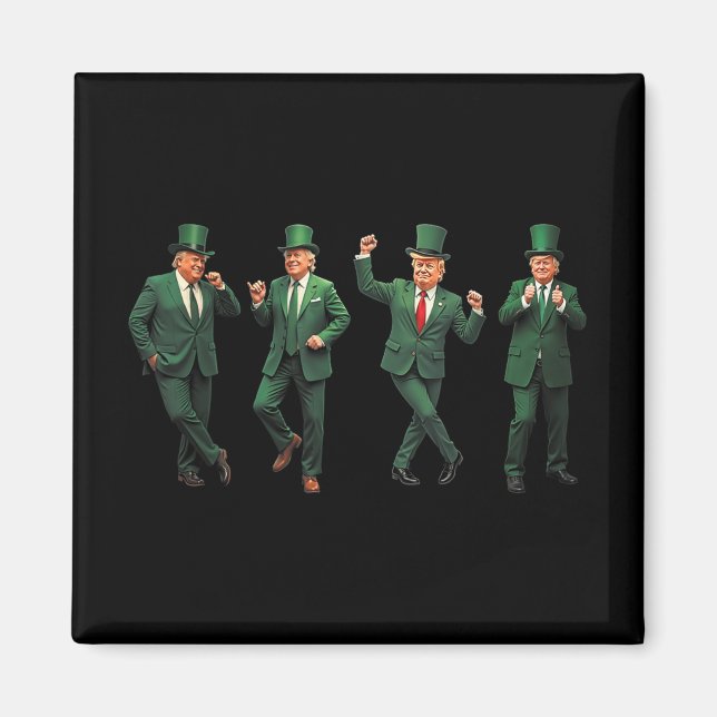 Funny Trump Dance St. Patricks Day Pajamas Ymca Tr Magnet (Framsidan)